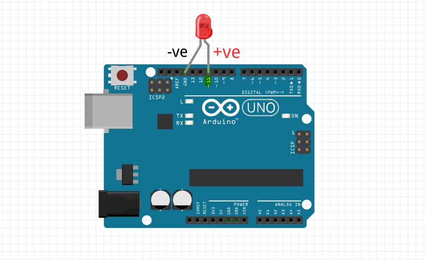 Arduino UNO circuit with LED for PWM